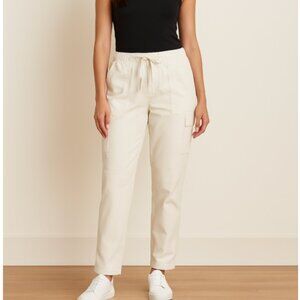 Rewash Women’s Cream/White Utility Cargo Straight Leg Pants, size Large